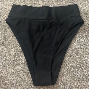 NWT Aerie Black High Cut Cheeky Bottom